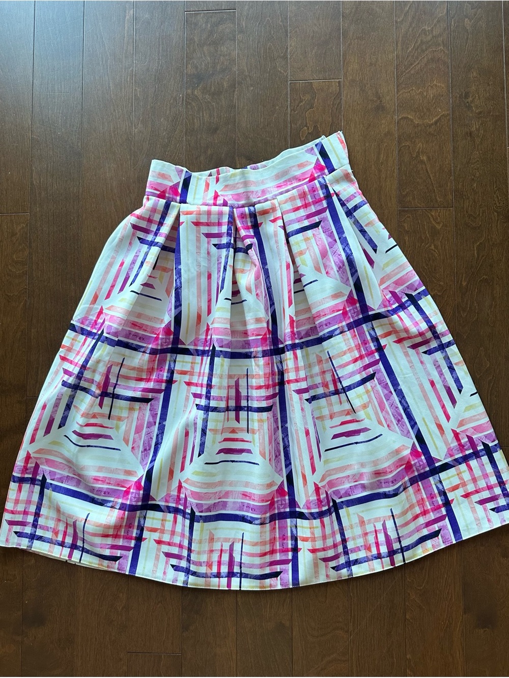 Women's Pink & Purple Patterned Skirt